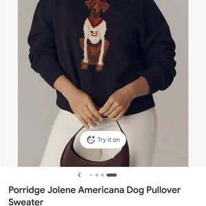 Anthropologie Dog Graphic Sweater